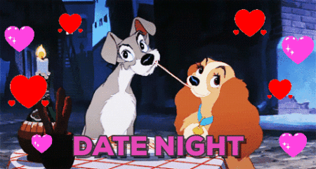 Lady and the tramp on a perfect date night